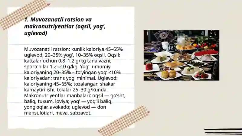 To'g'ri ovqatlanish 3