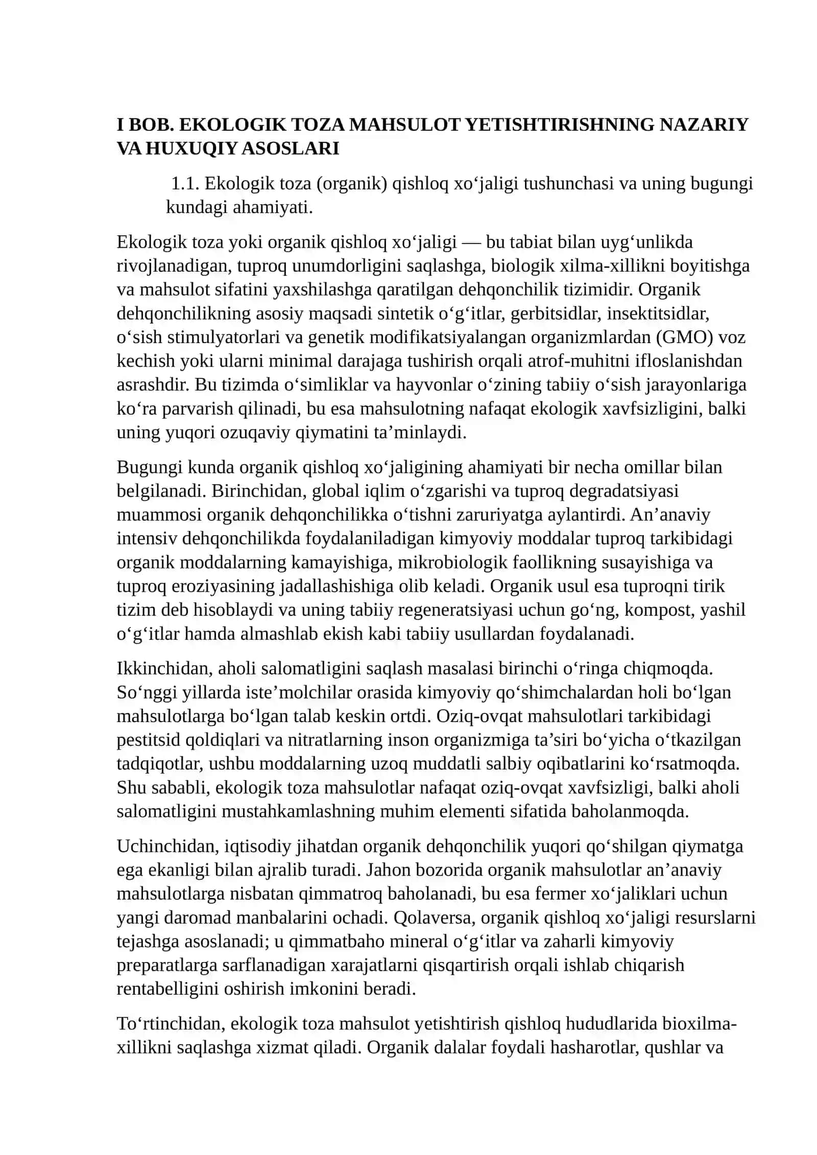 Ekologik toza mahsulot yetishtirishda xorij tajribalari va ularni yoritilishi 3