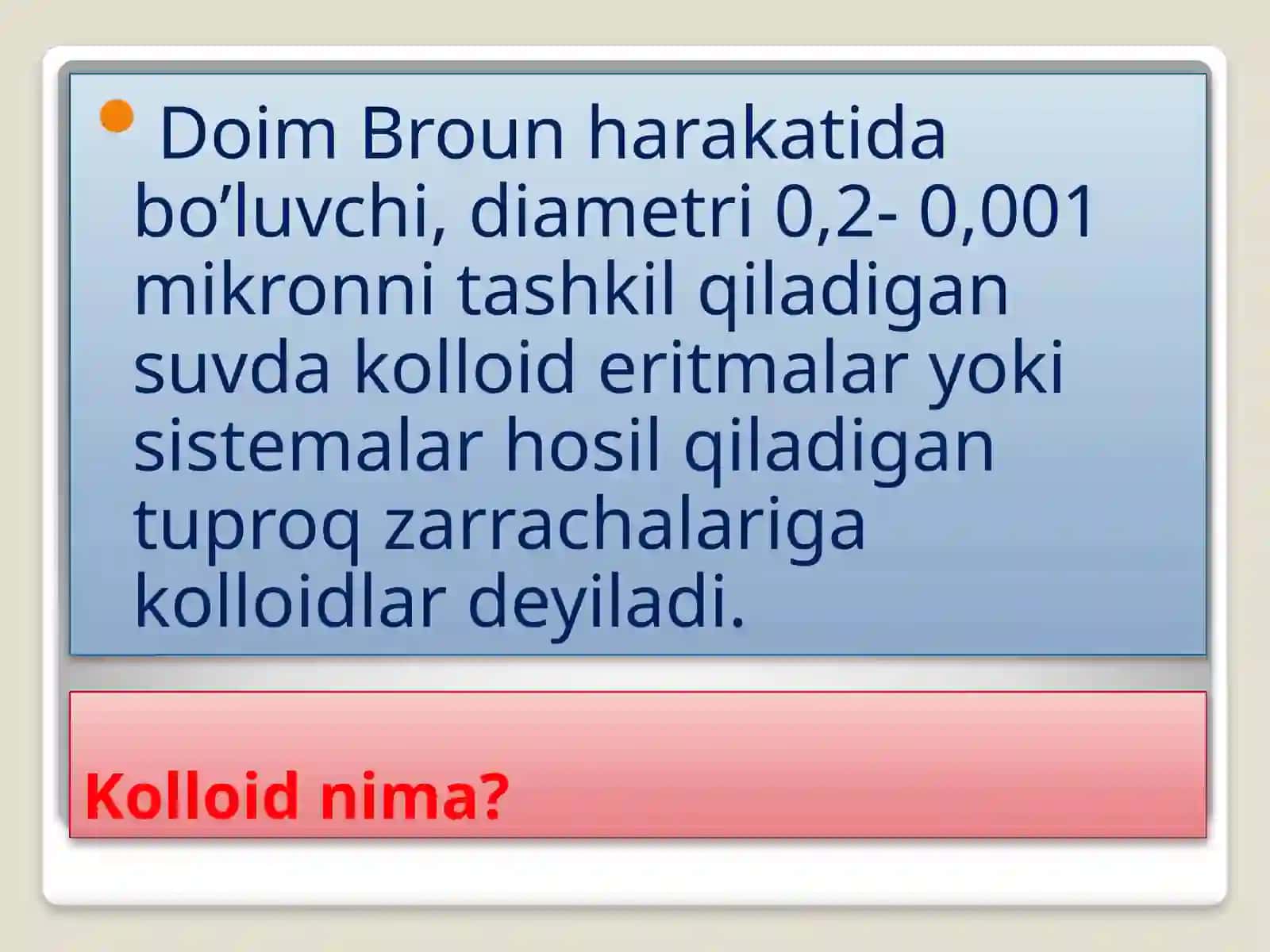 Tuproq kolloidlari va tuproqning singdirish qobiliyati 3