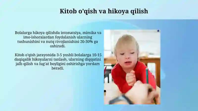 Maktabgacha tayyorlav guruh yoshidagi bolalar nutqini oʻstirish metodlari 3