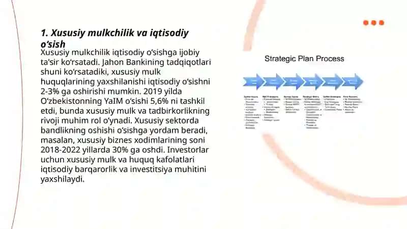 Iqtisodiy islohotlar xususiy mulkchilikning shakllanishi 3