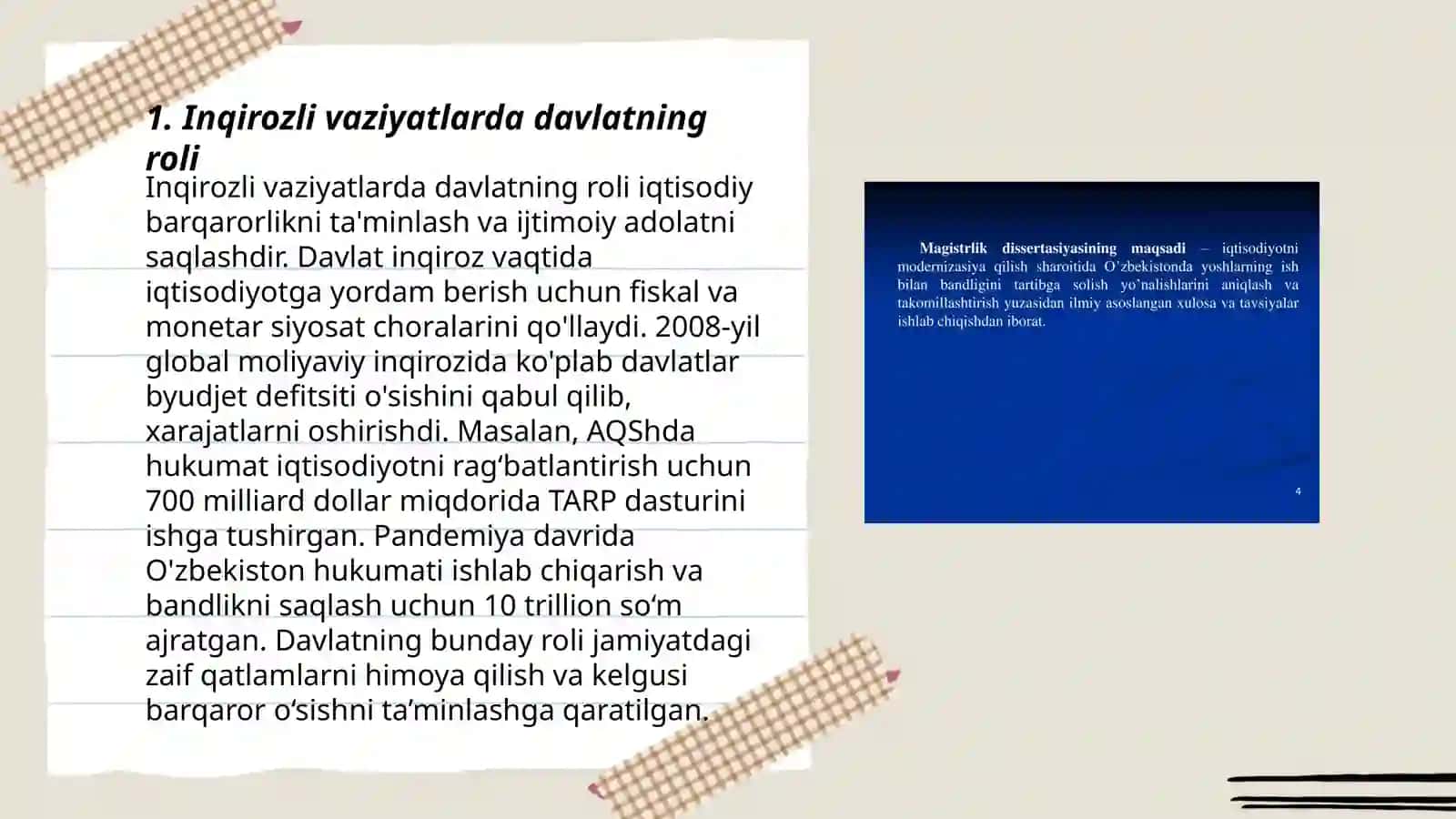 Inqirozli vaziyatlarni davlat tomonidan tartibga solish mexanizmlari 3