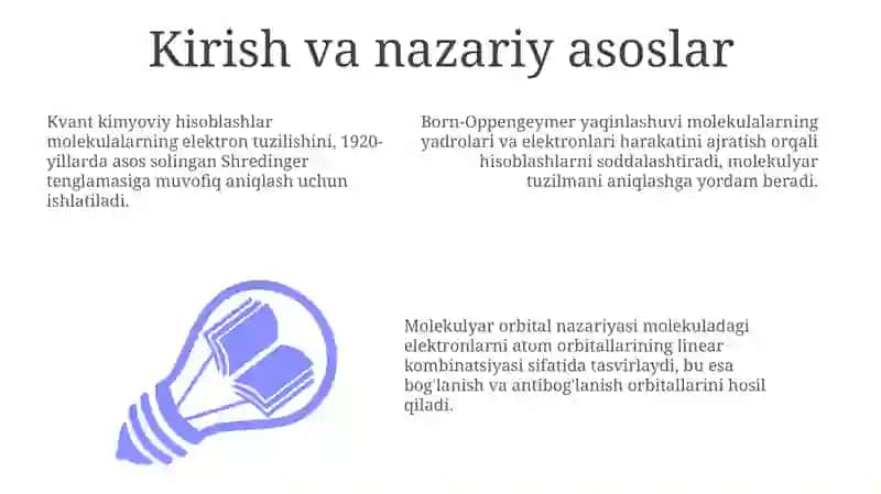 Kvant kimyoviy hisoblashlar 3