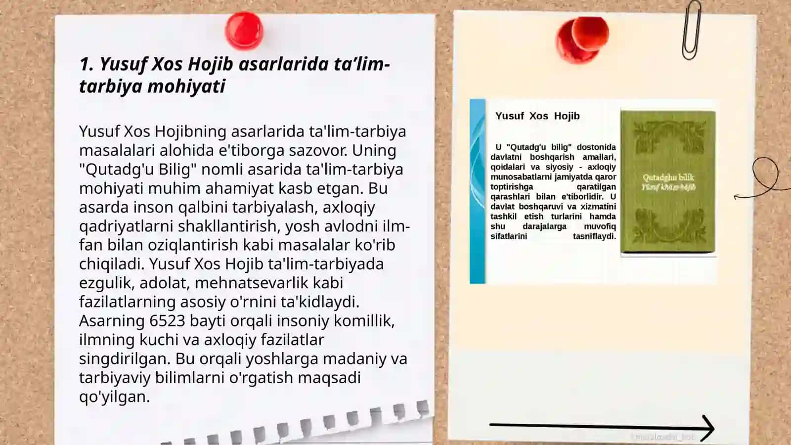 Yusuf Xos Hojib va Kaykovus asarlarida taʼlim-tarbiya masalalarining yoritilishi 3