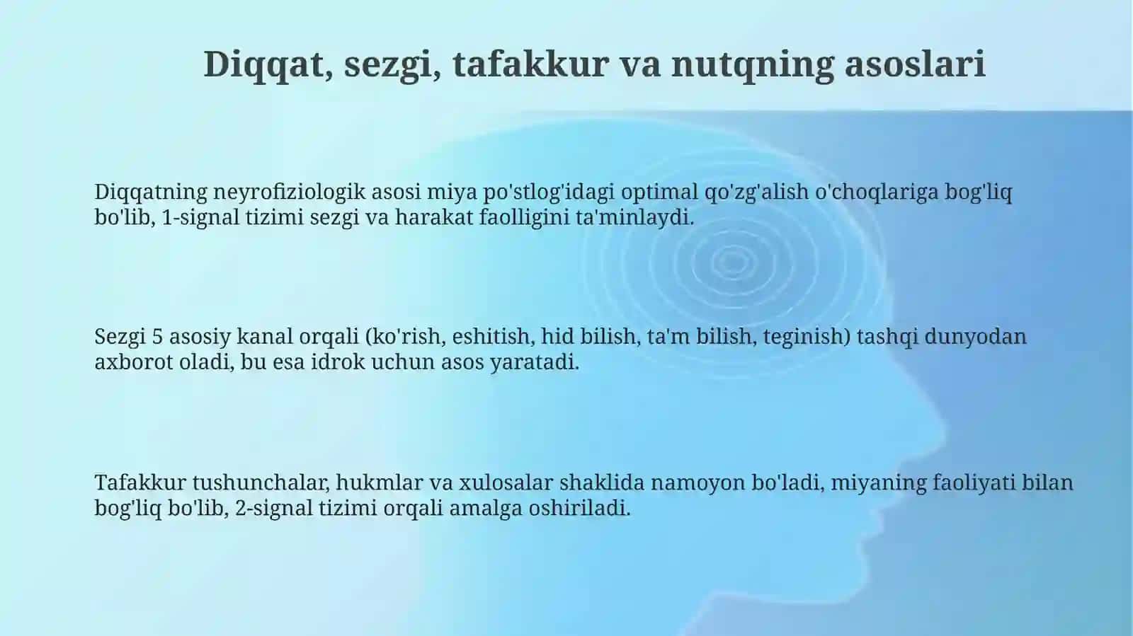 Diqqat, sezgi Tafakkur v nutq keng yoritish 3