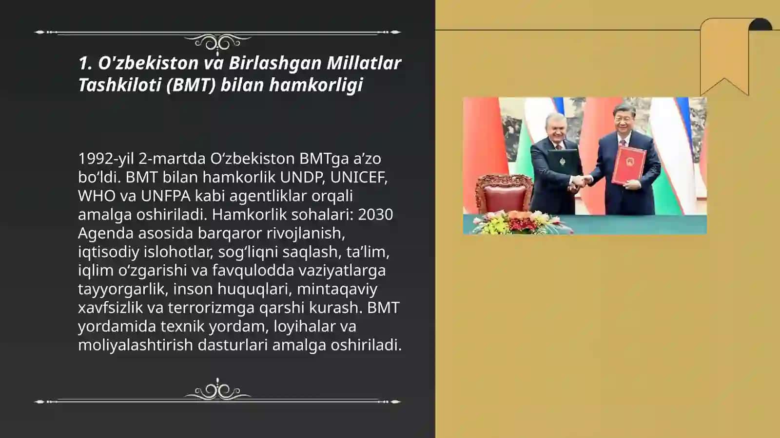 O'zbekiston bilan xalqaro tashkilotlar bilan hamkorlik aloqalari 3