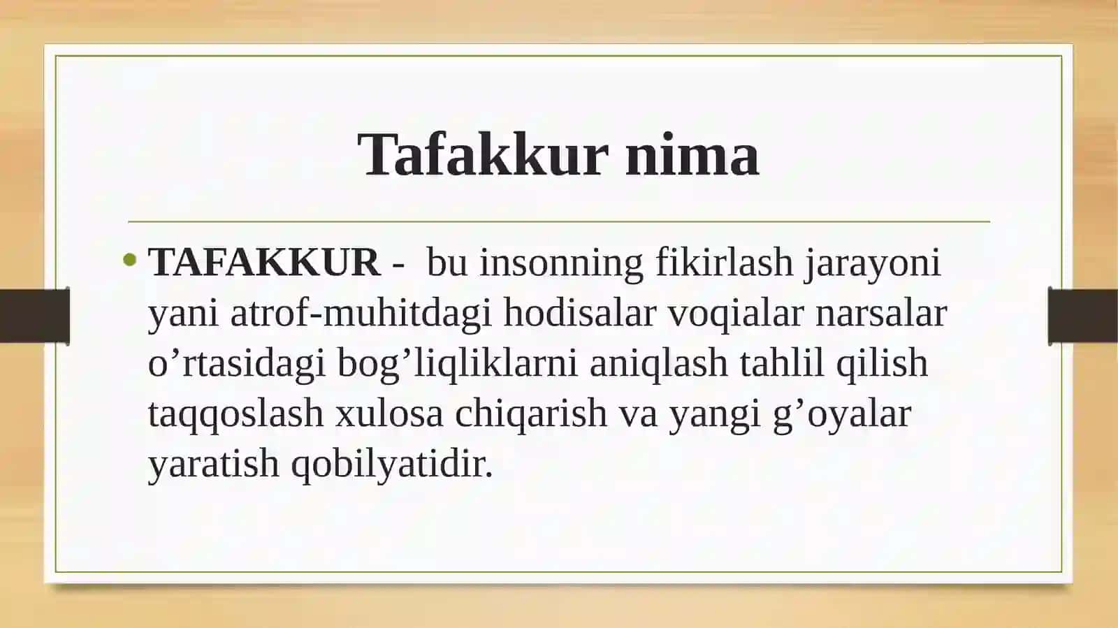 Umumiy psixologiya fanidan tayyorlangan taqdimoti 3