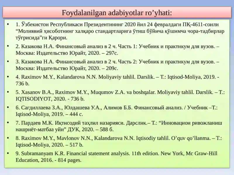 MAVZU.ISLAB CHIQARISH VA DAVR XARAJATLARI TAHLILI 3