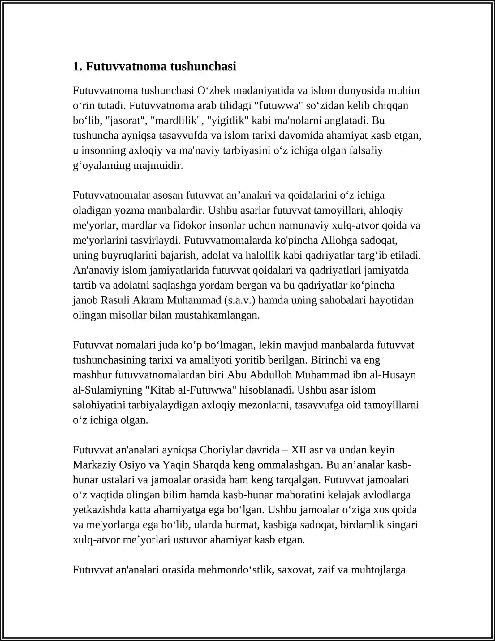HUSAYN VOIZ KOSHIFIYNING "FUTUVVATNOMAYI SULTONIY "ASARI HAQIDA 3