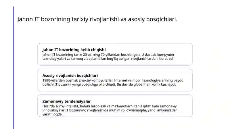 Jahon IT bozorini rivоjlаnish muаmmоlаri vа tеndеntsiyalаri 3