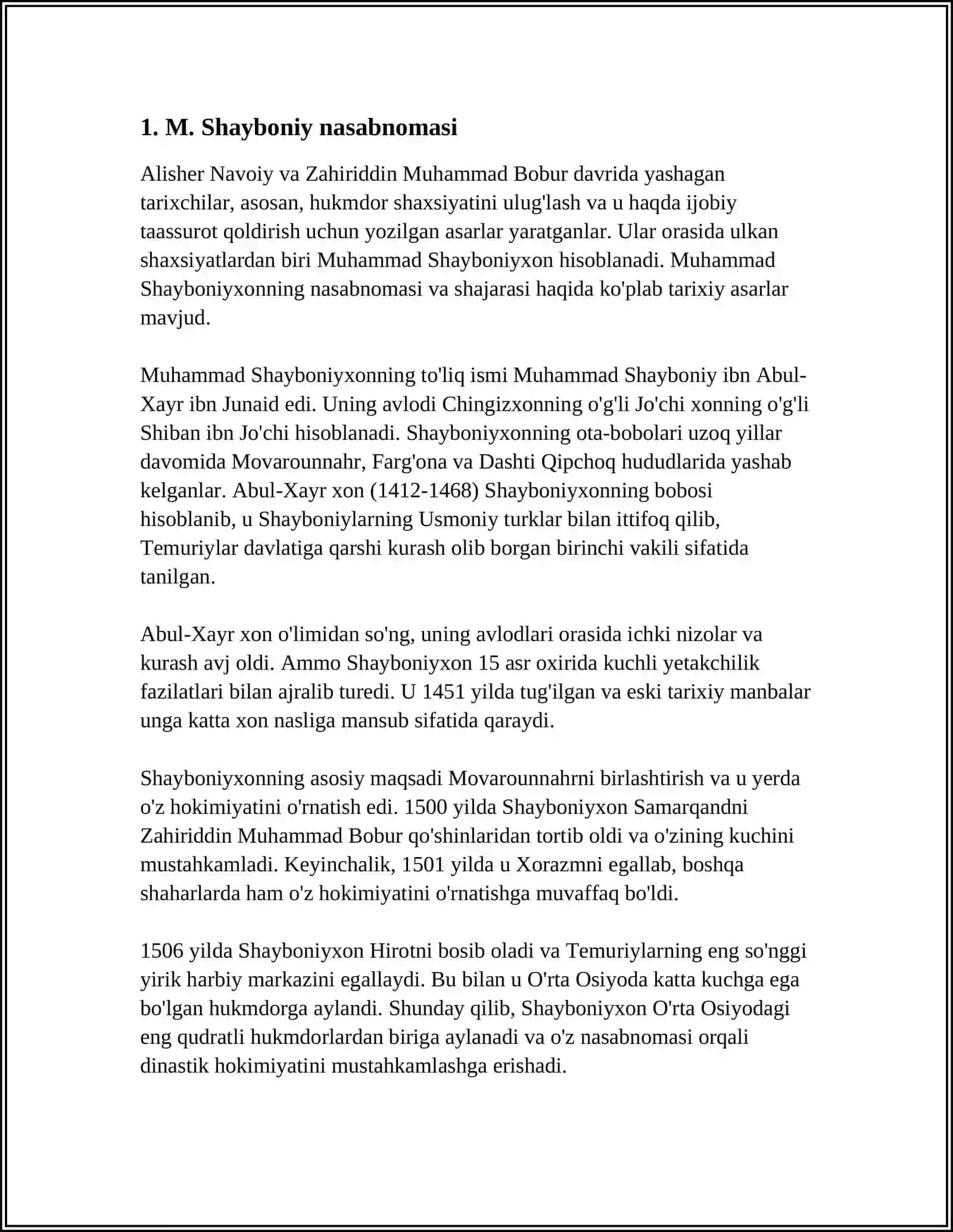 M.SHAYBONIY HAYOTI VA FAOLIYATI 3