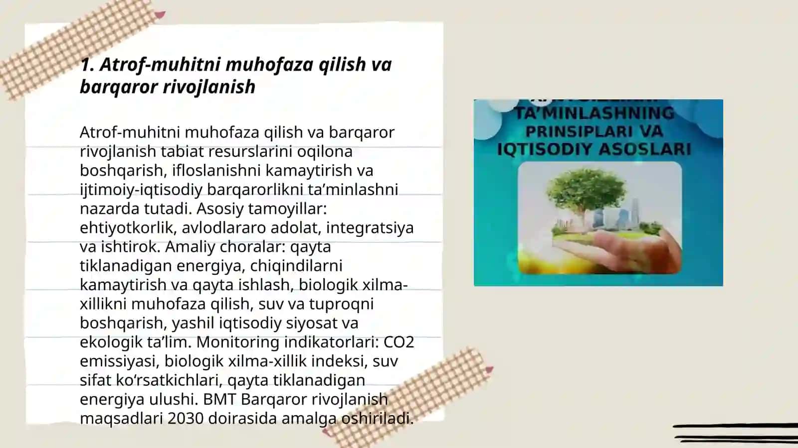 Ekologik, iqtisodiy va fuqarolik tarbiyasi 3
