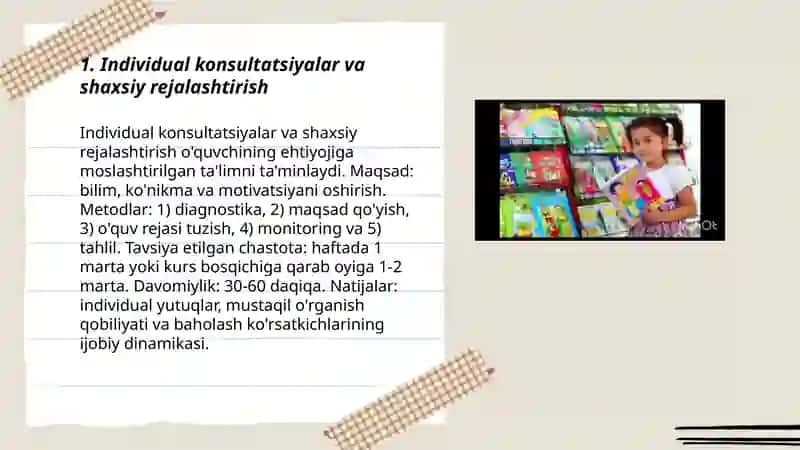 Individual konsultatsiyalar va shaxsiy rejalashtirish 3