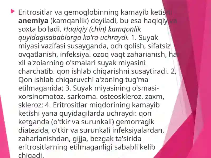 Qonhujayralarining fiziologik vareparativ regeneratsiyasi mexanizmlari 3
