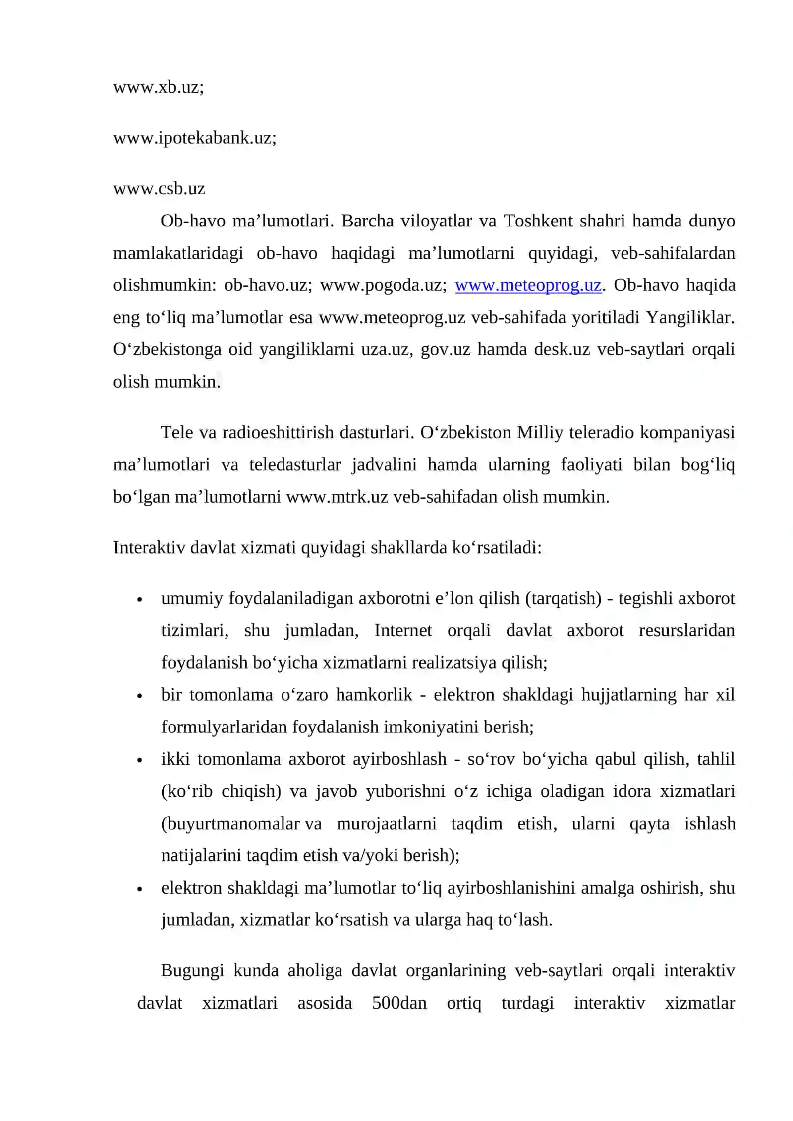 Soha axborot tizimlarining interaktiv xizmatlari 3