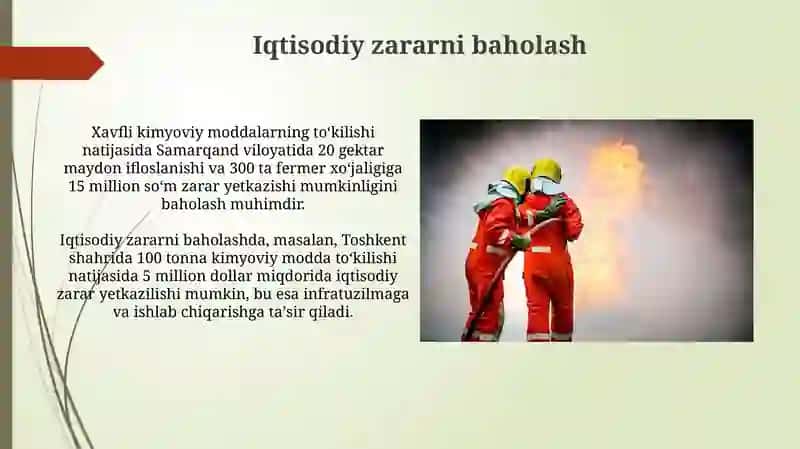 Favqulodda Vaziyatlarda Kimyoviy Vaziyatni Baholash 3