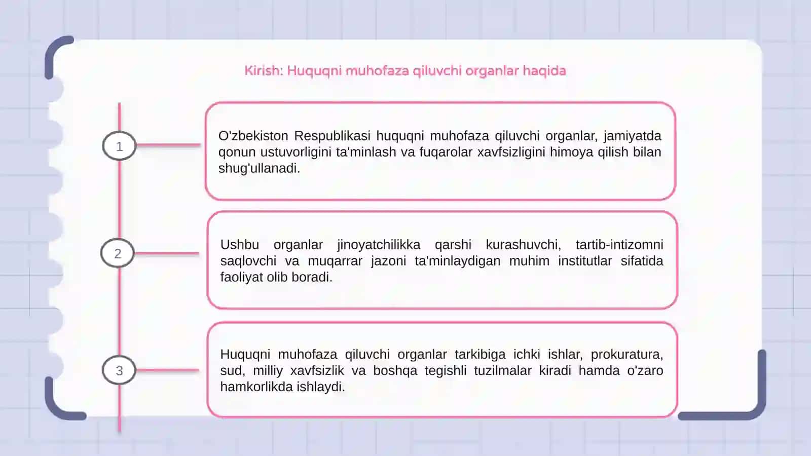 O'zbekiston Respublikasi Huquqni muhofaza qiluvchi organlar 3