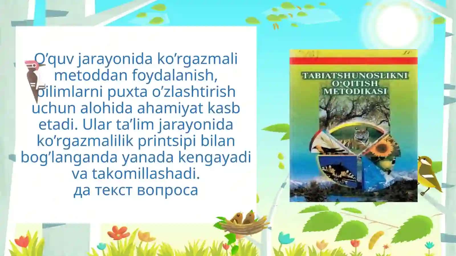 Mavzu: Ko’rgazmali metodlar 3