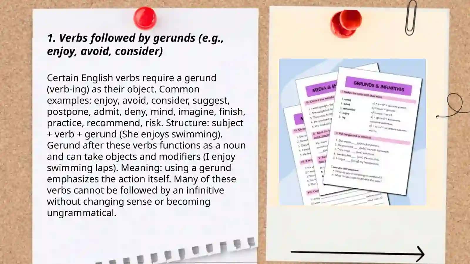 Gerund and infinitive 3