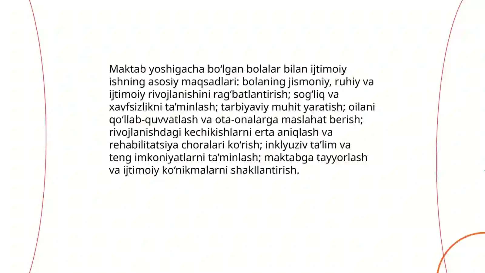 Maktab yoshigacha bo'lgan bolalar bilan ijtimoiy ish. Xususiy va Davlat bo'gchalarining farqi 3