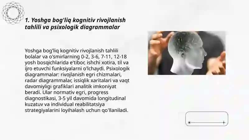 Rivojlanishning yoshga va individual xususiyatlariga oid tadqiqotlar tahlili. Psixologik diagramma va ularning imkoniyatlari 3