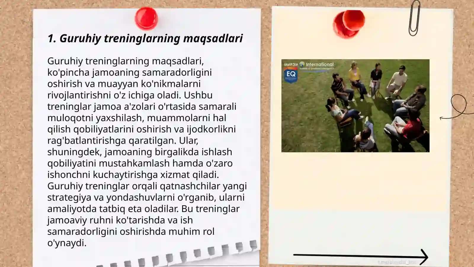 Guruhiy treninglaring uslubiy muomolari 3