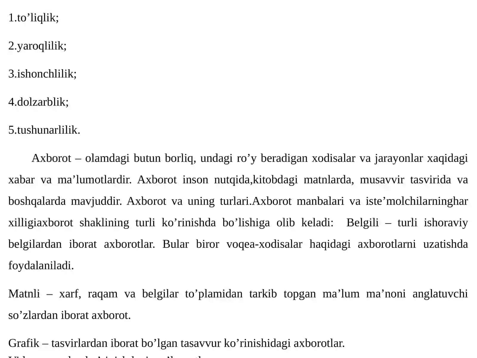Axborotni  saqlash, ishlov  berish va himoyalashning zamonaviy texnologiyalari 3