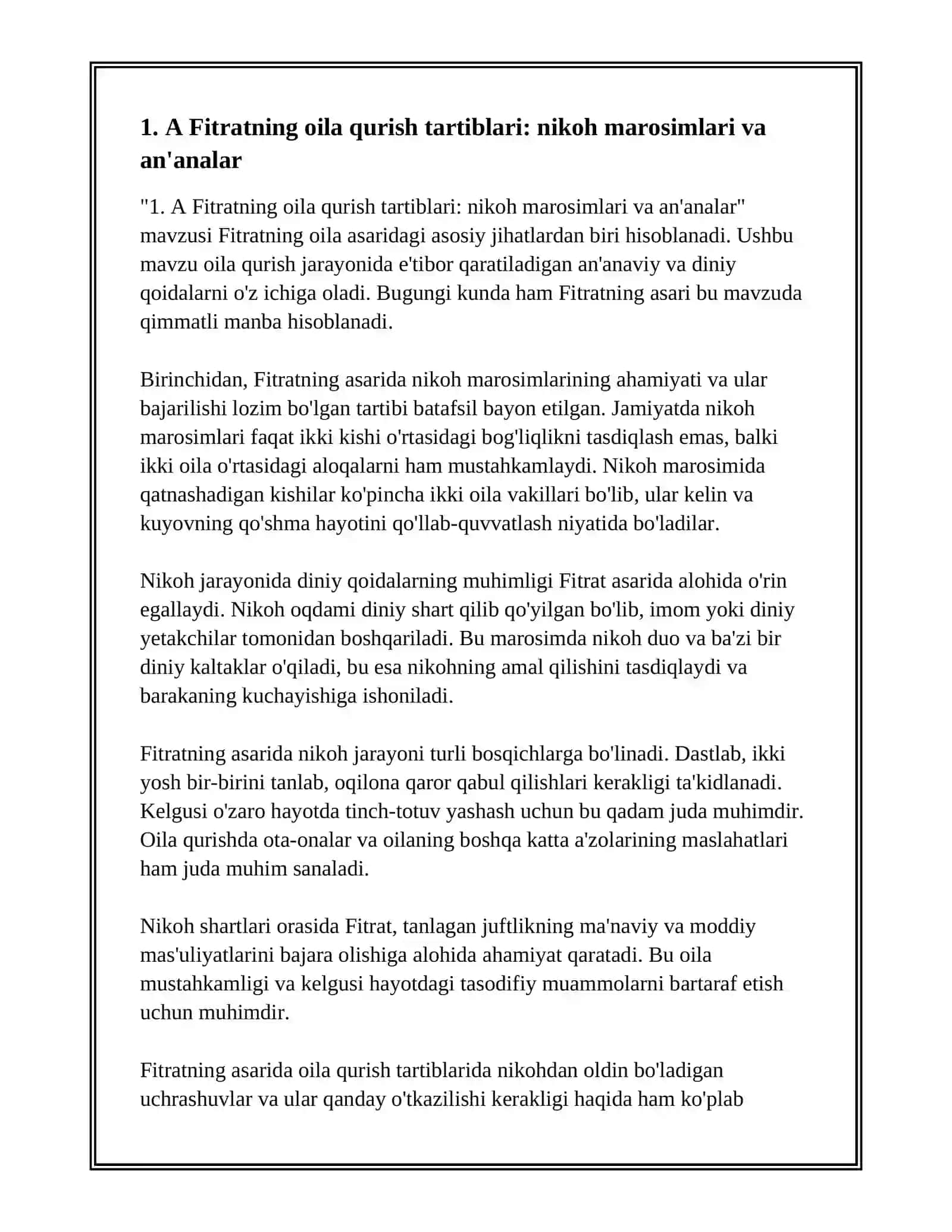 A.FITRATNING OILA ASARI DAGI OILA QURISH TARTIBLARI VA FARZAND TARBIYASIGA OID GʻOYALAR 3