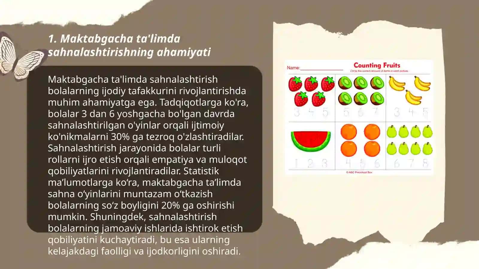 Maktabgacha ta'limdagi sahnalashtirish faoliyati 3
