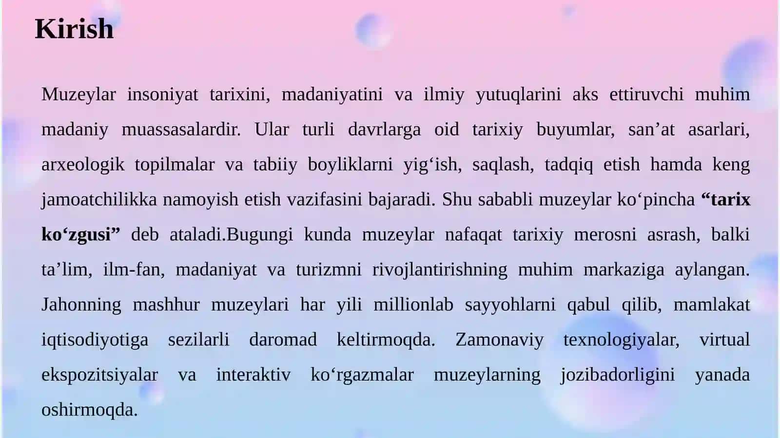 Jahon muzeylari tarix ko‘zgusi va turizm masalalari 3