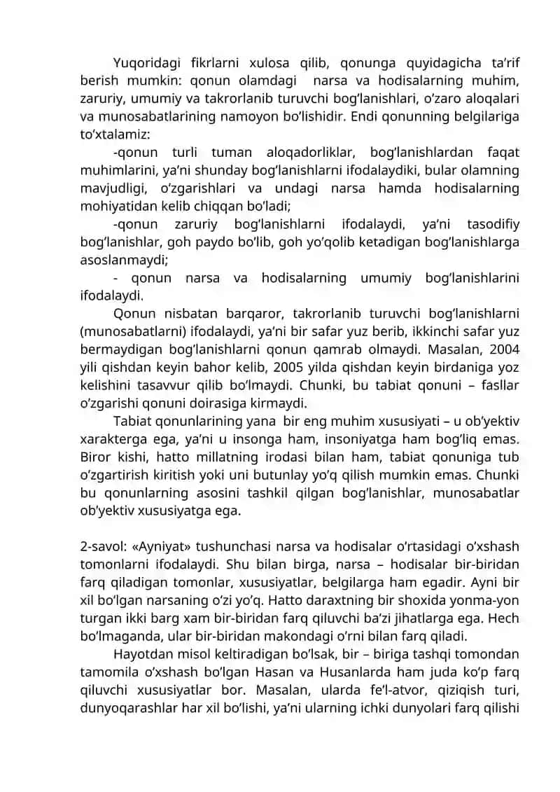 Falsafiy qonunlar (sifat meyor xossa) 3