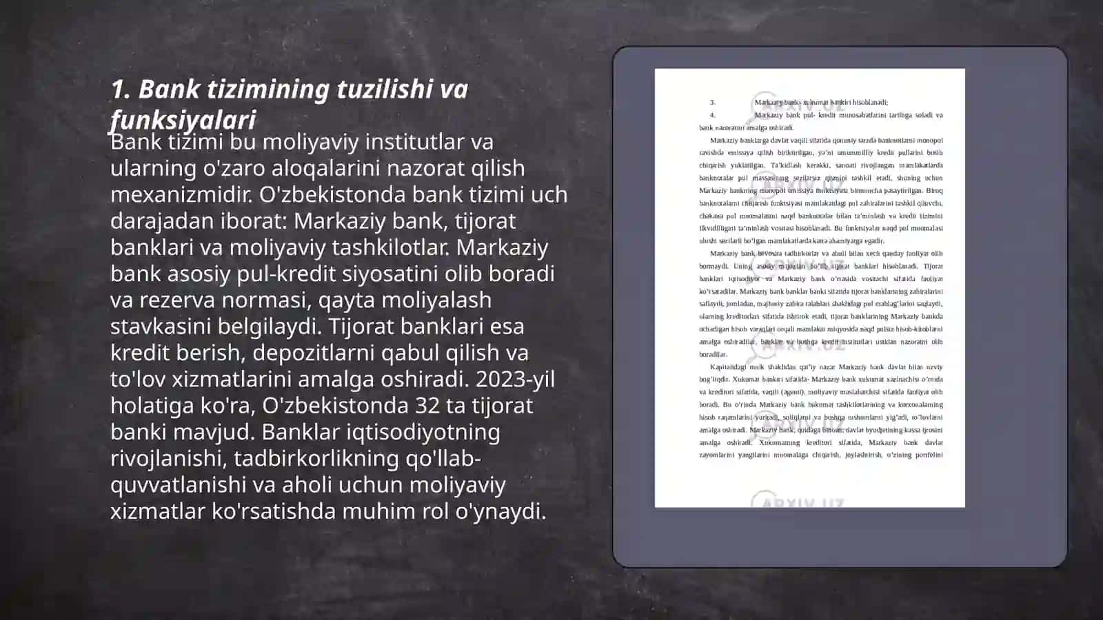 Bank Tizimi 3