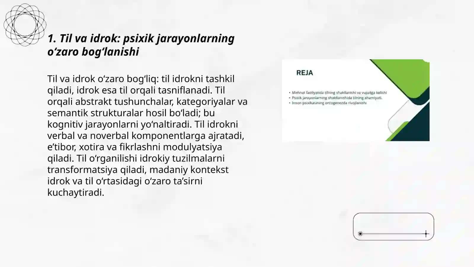 Psixik jarayonlarni shakillanishida tilning ahamiyati 3