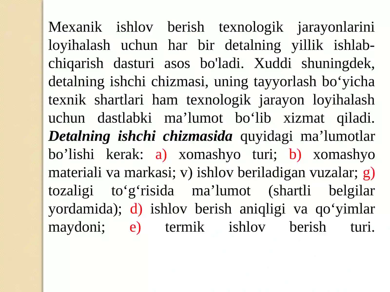 Mexanik ishlovberishtexnologik jara+yonlari iloyihalashi 3