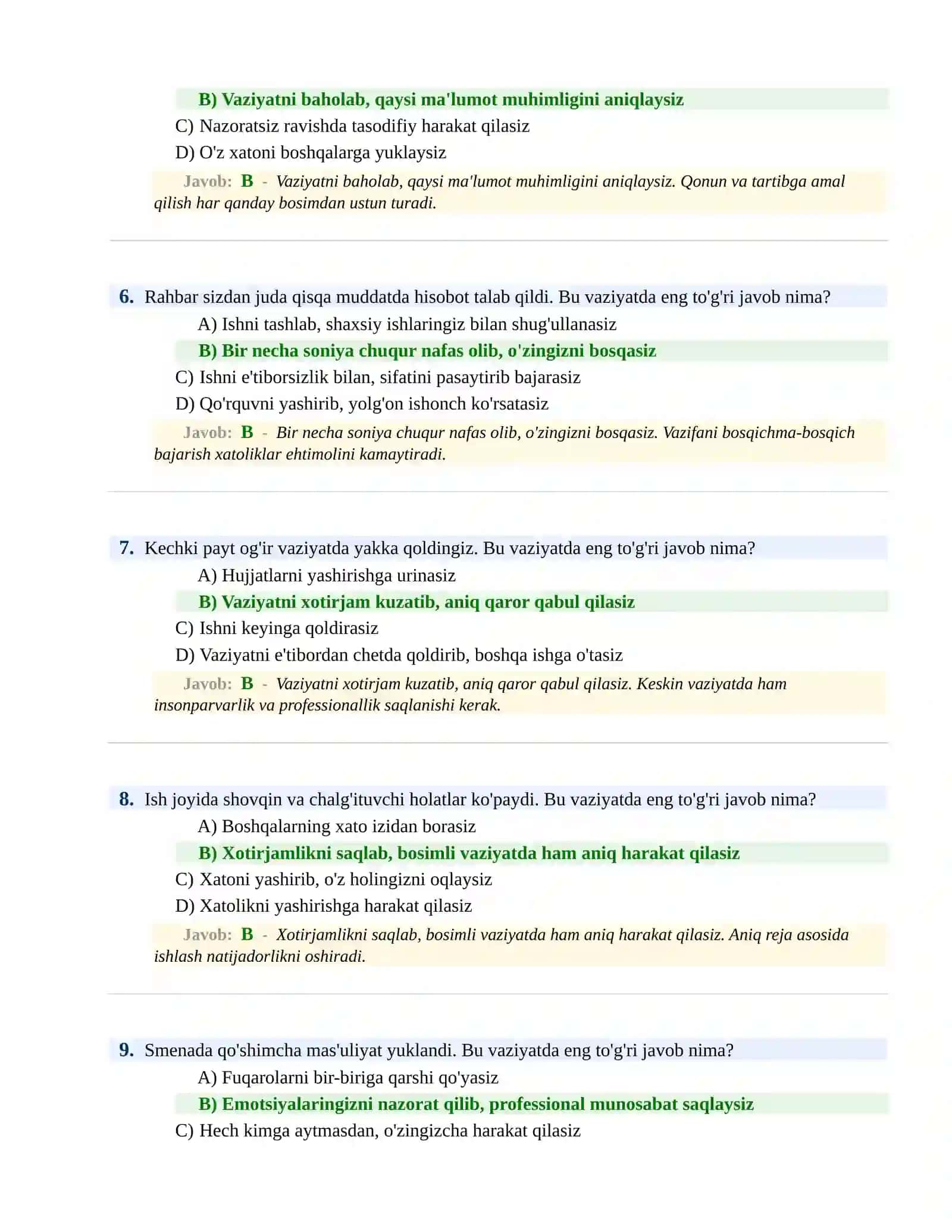 BOJXONA XIZMATIGA ISHGA KIRISH PSIXOLOGIK SINOV Testlari 3
