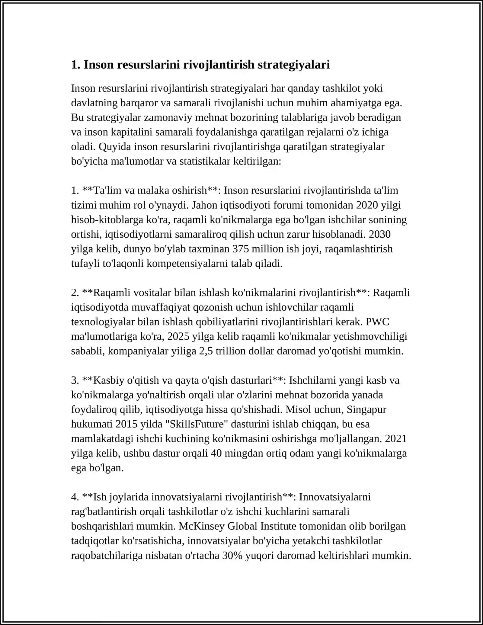 INSON RESURSLARI BOSHQARUVI VA INNOVATSION TIZIMLAR O'ZGARISHLAR VA INNOVATSIYALAR 3
