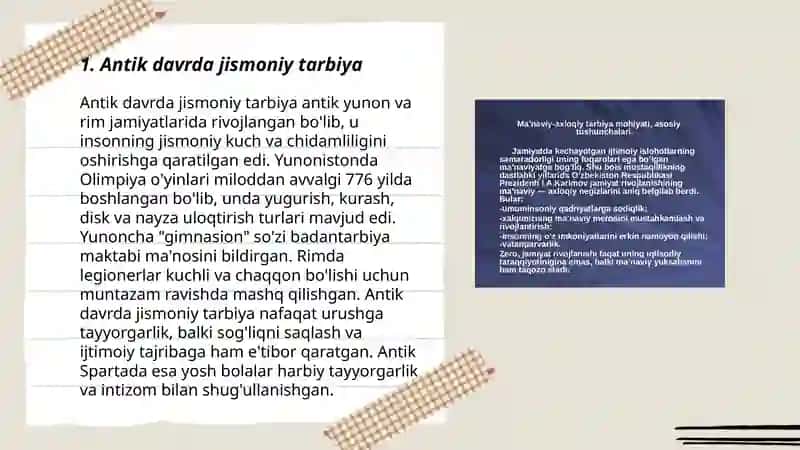 Jismoniy tarbiya nazariyasi va metodikasini rivojlanishining davrlari 3