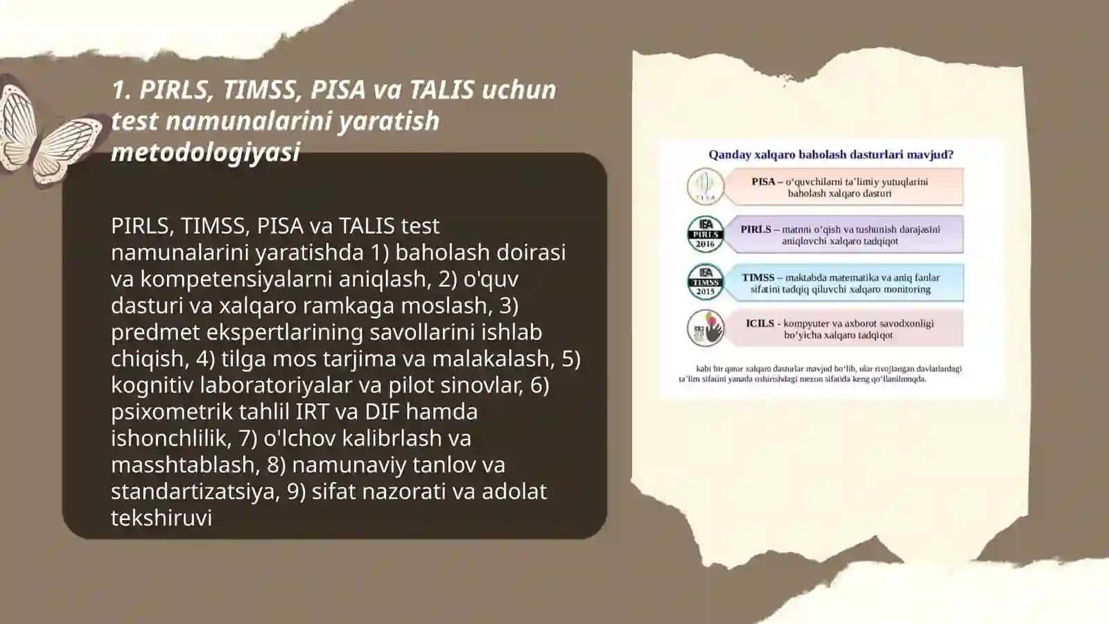 PIRLS, TIMSS, PISA, TALIS xalqaro baholash dasturi 3