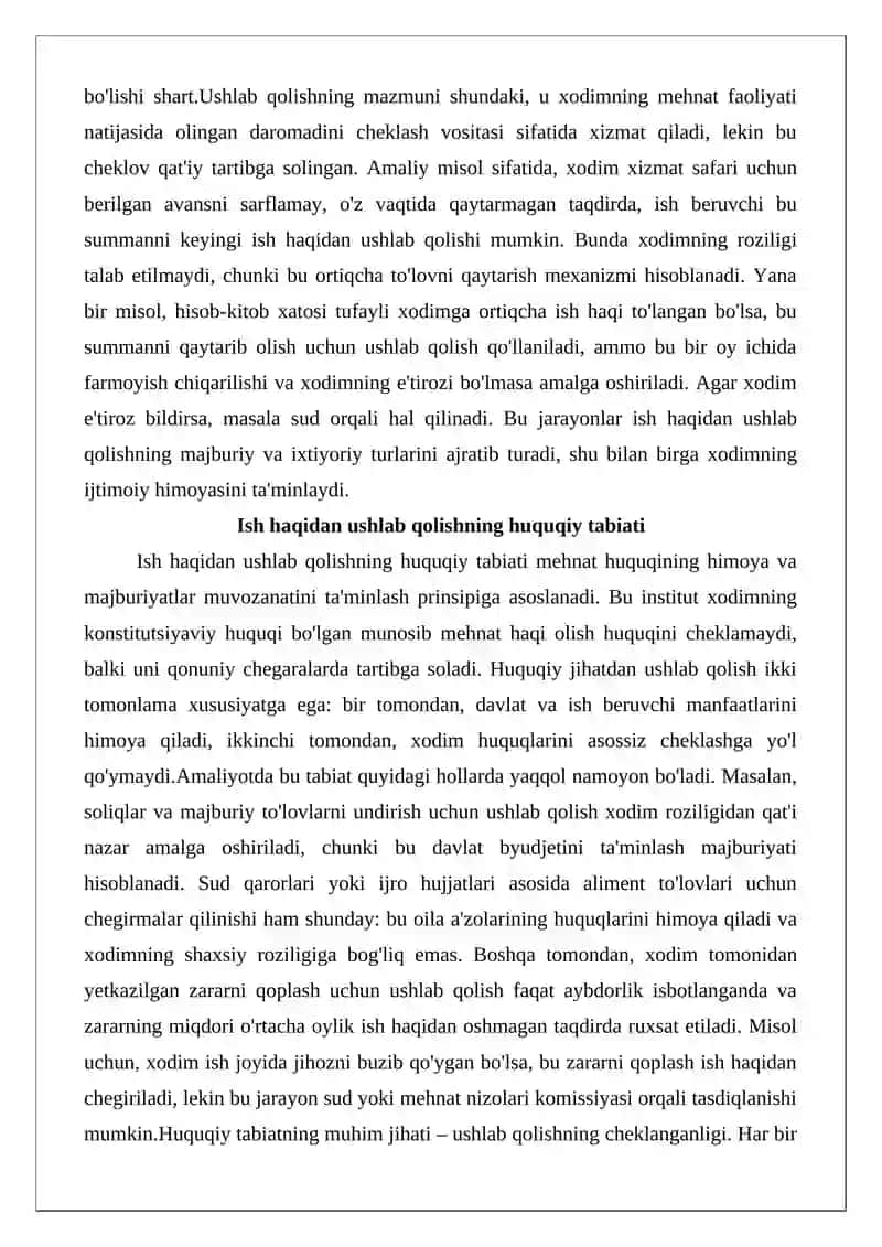 Ish haqidan ushlab qolish 3