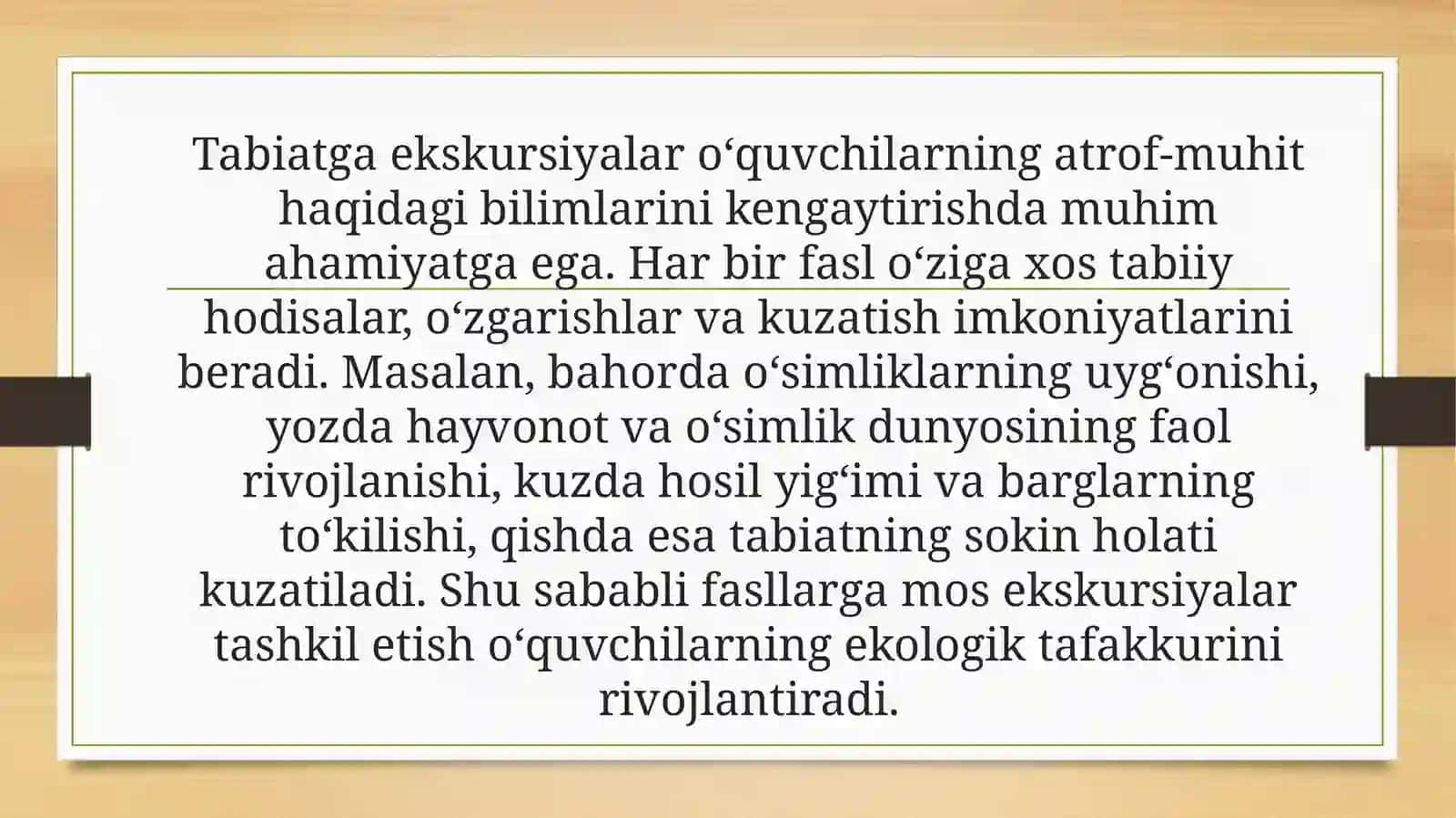 Tabiatga ekskursiyani samarali tashkil etish metodikasi 3