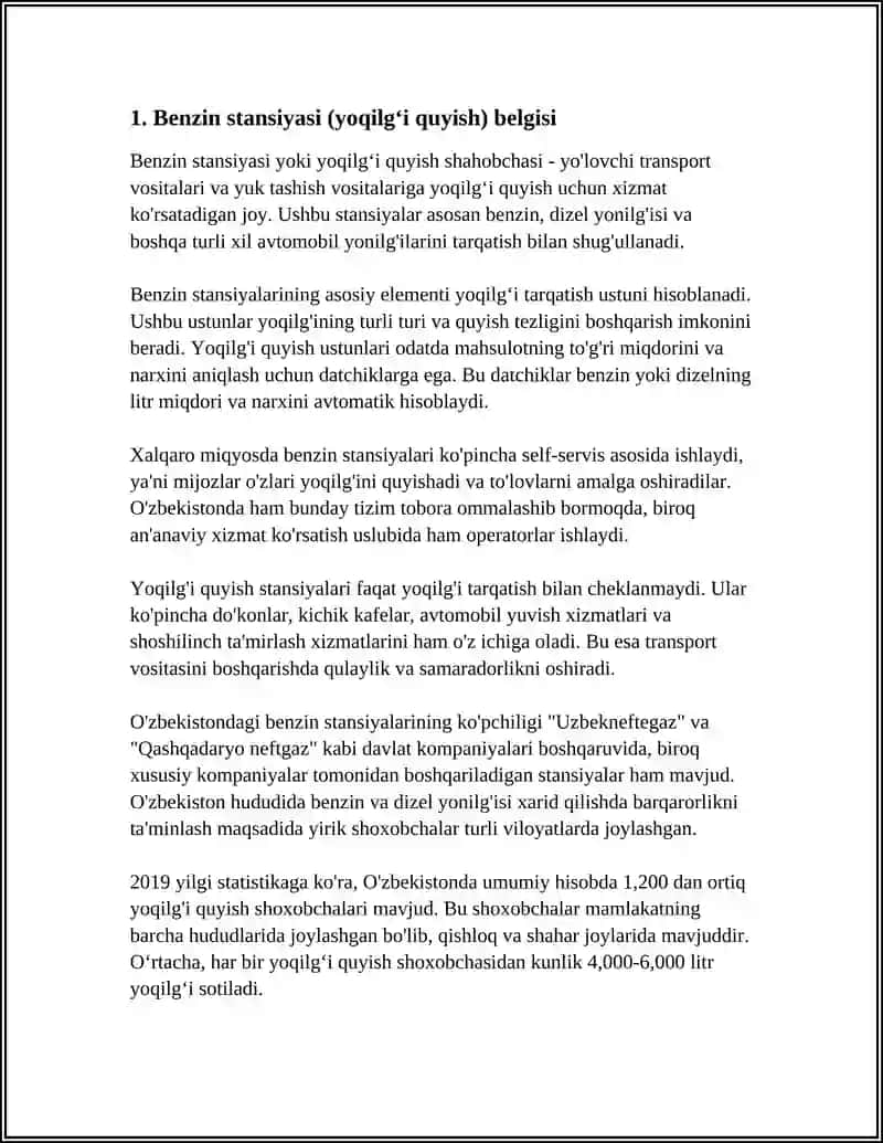 SERVIS VA QOʻSHIMCHA AXBAROT BELGILARI 3