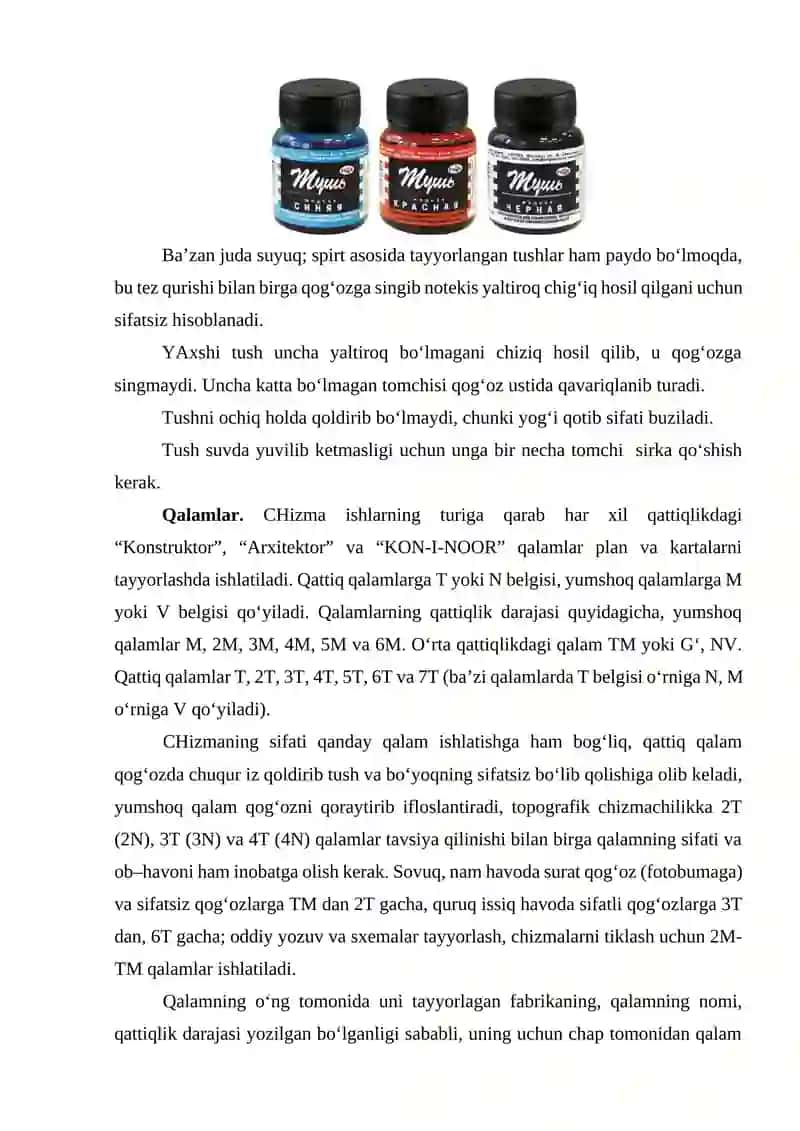CHizmachilik qurollari va chizmachilik anjomlari 3
