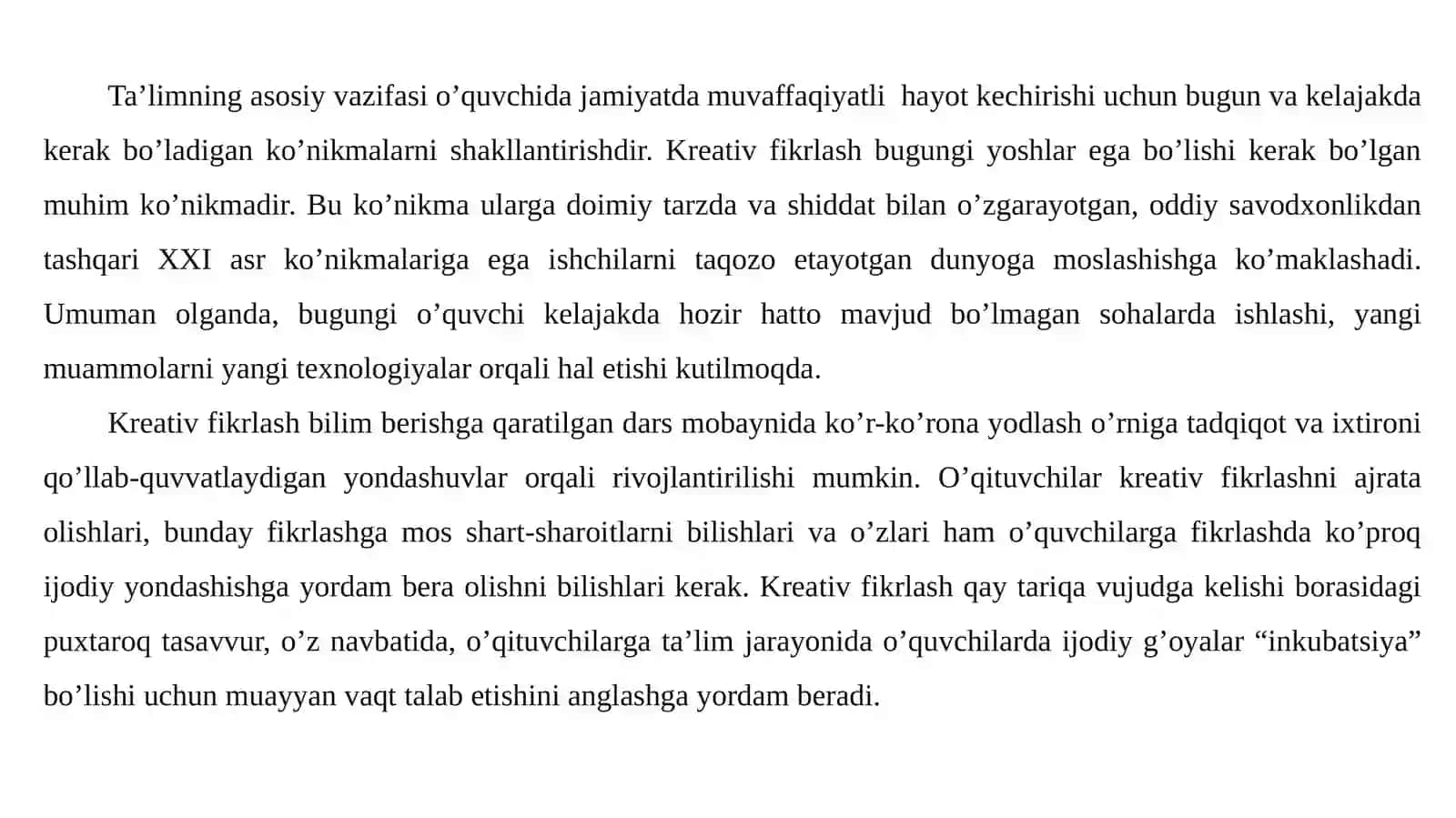 Kreativ fikrlash 3