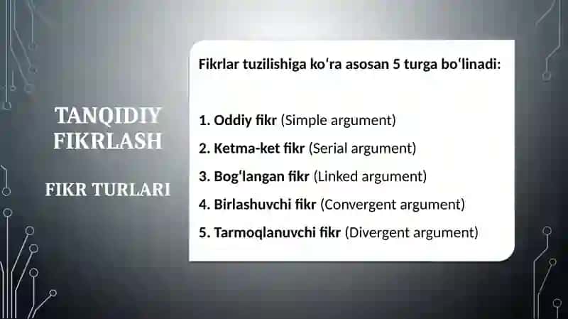 TANQIDIY FIKRLASHNI RIVOJLANTIRISH TEXNOLOGIYASI 3