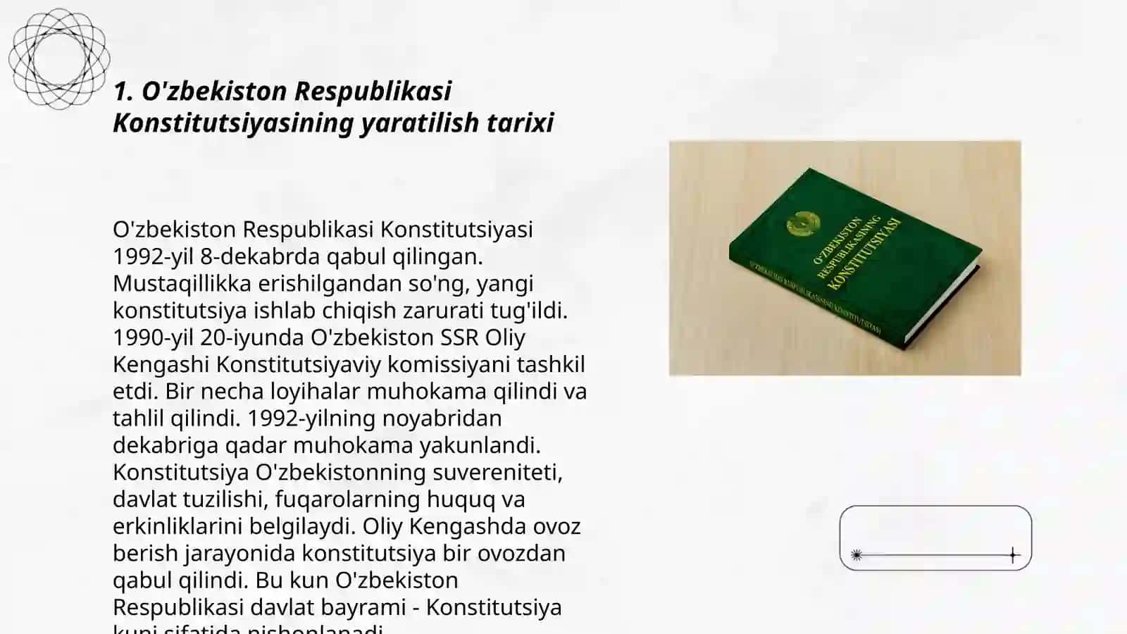 O'zbekiston Respublikasi Konstitutsiyasi tarixi 3
