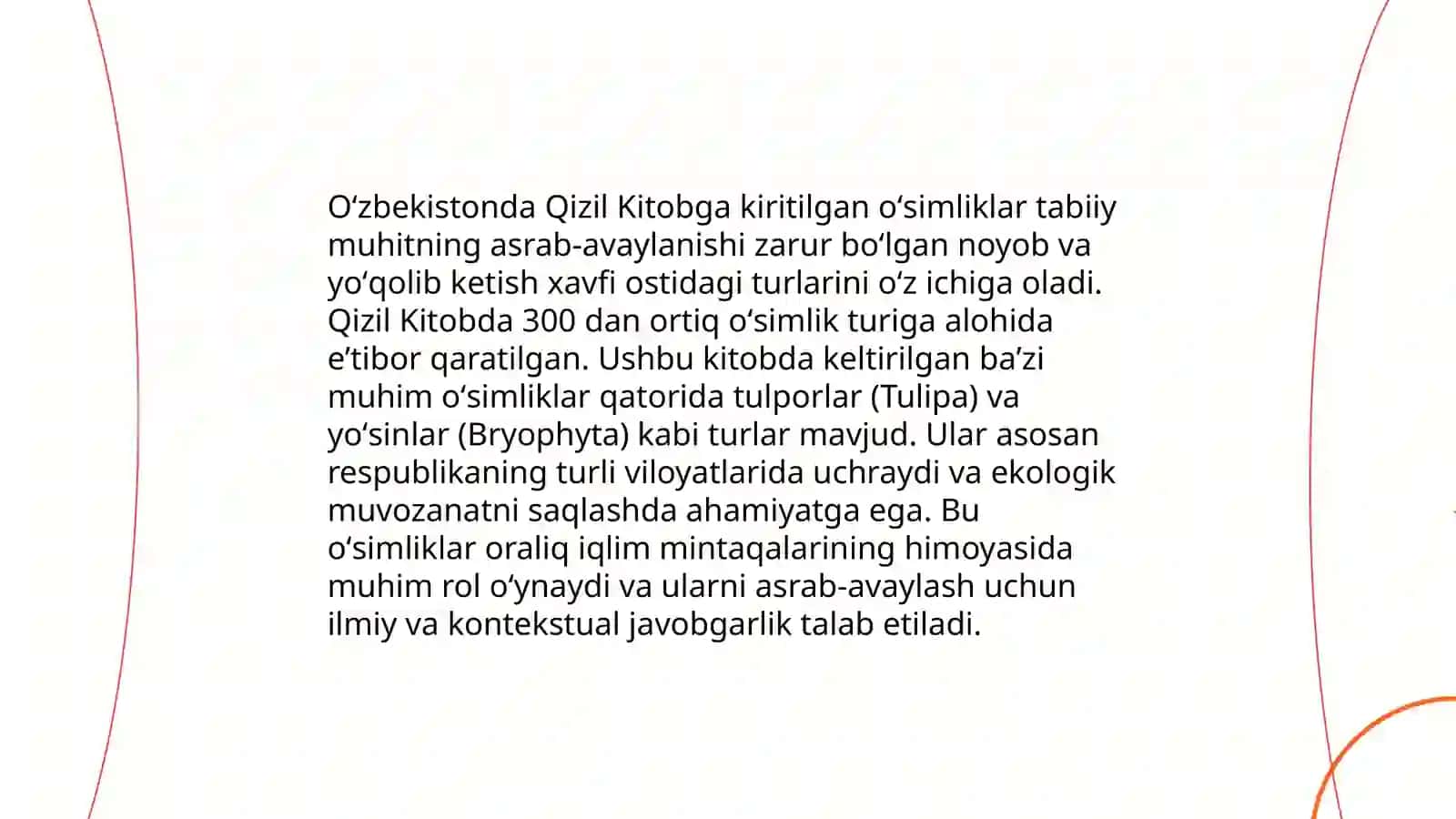Turli mintaqalar bo'yicha Qizil Kitobga kiritilgan o'simliklar holatlari 3