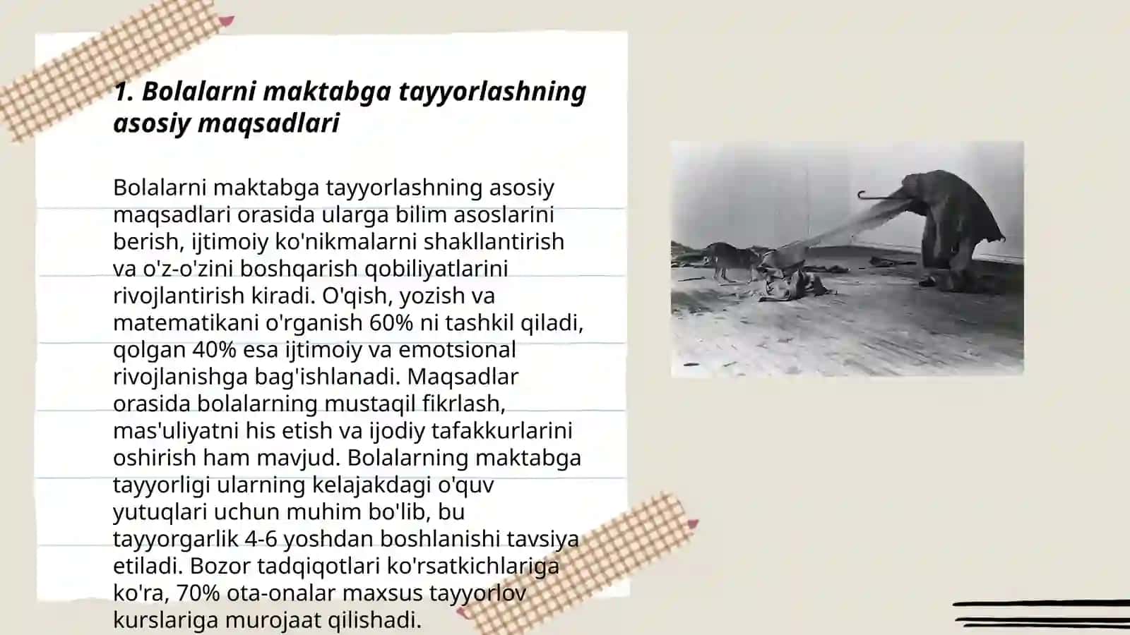 Bolalarni maktabga tayyorlash metodikasi fanining maqsad va vazifalari 3