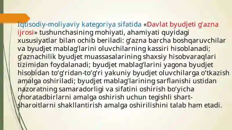 Davlat byudjeti g'azna ijrosi 3