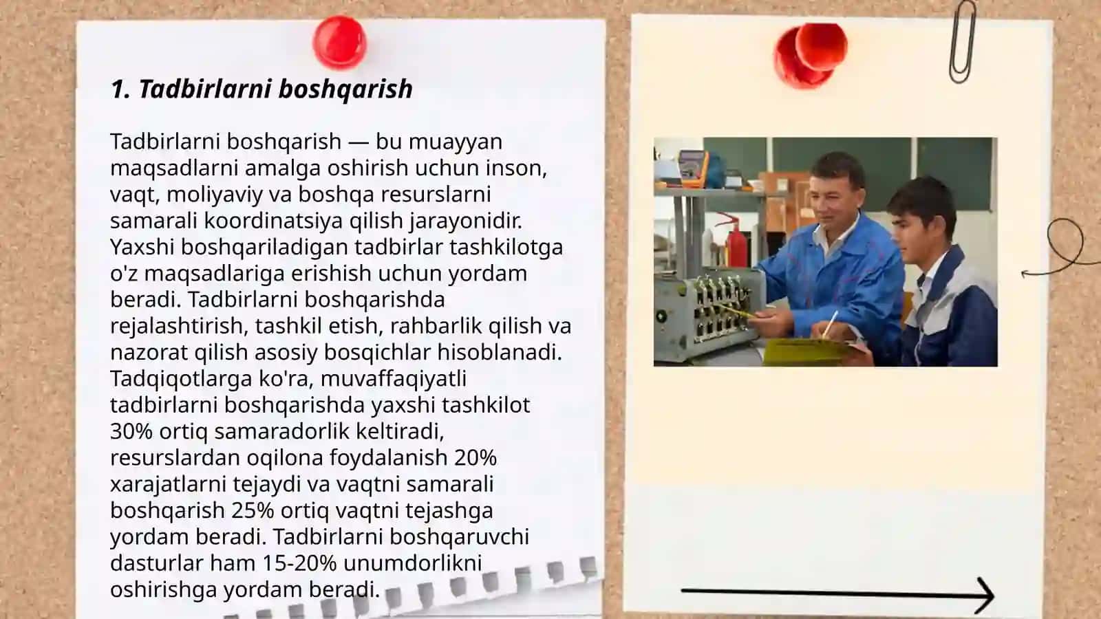 Tadbirlarni boshqarish 3