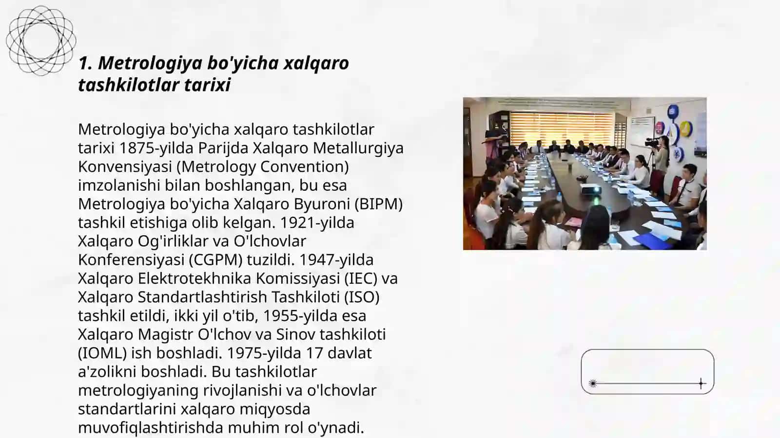 Metrologiya bo'yicha xalqaro tashkilotlar tarixi 3